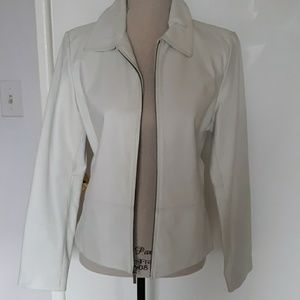 White leather jacket